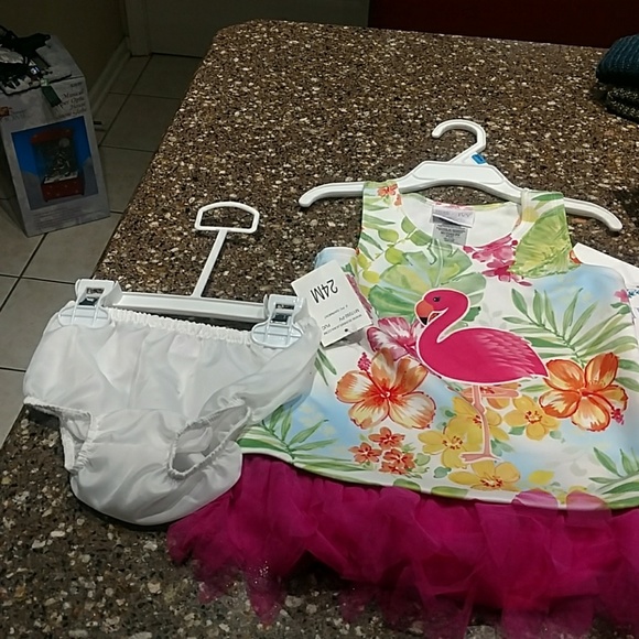 FUCHSIA FLAMINGO DRESS/BOTTOMS - Picture 4 of 7